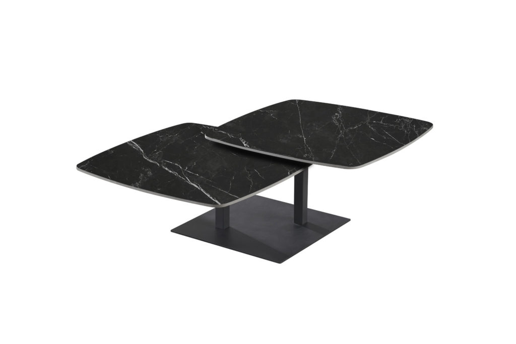 Salontafel 'Sendai' Rond Draaibaar Steen Zwart - Afbeelding 10