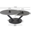 Salontafel 'Nara' Round Swivel Stone Light Grey - Afbeelding 10