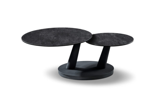Salontafel 'Sapporo' Round Swivel Stone Dark Grey - Afbeelding 10