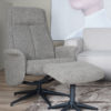 Relaxfauteuil Bindy + Hocker - Bouclé - Brown - Afbeelding 3