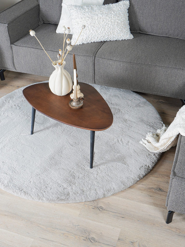 Vloerkleed Velluto Nature - Rond ø160 cm - Afbeelding 3