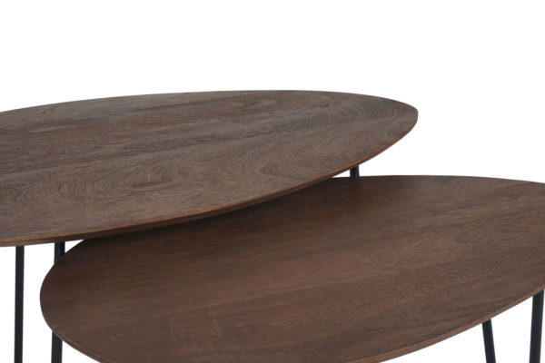 Salontafel Fabio - Espresso Mangohout - Set van 2 - Afbeelding 4