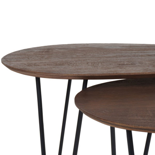 Salontafel Fabio - Espresso Mangohout - Set van 2 - Afbeelding 3