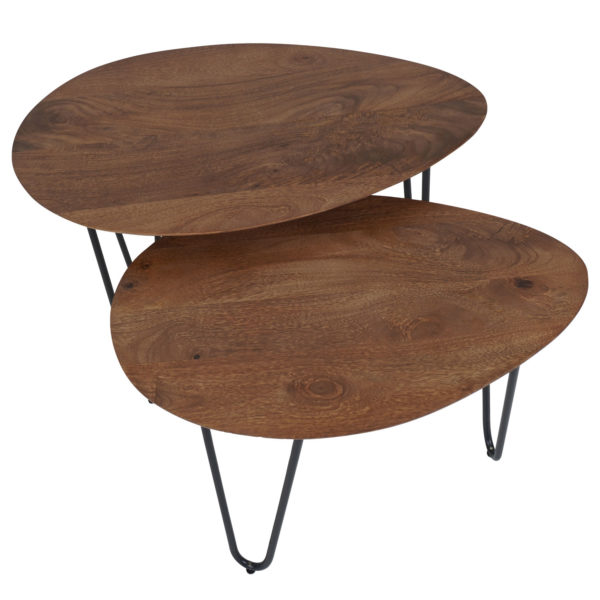 Salontafel Fabio - Mangohout - Set van 2 - Afbeelding 3