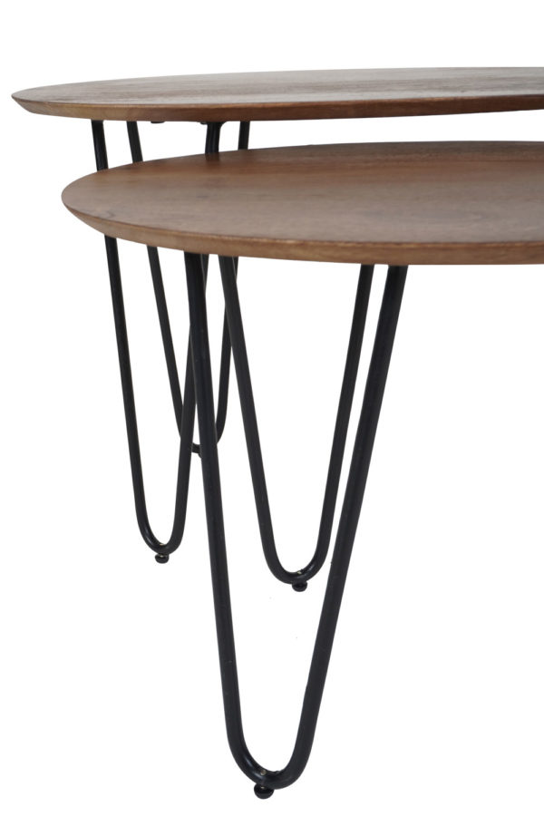 Salontafel Fabio - Mangohout - Set van 2 - Afbeelding 2