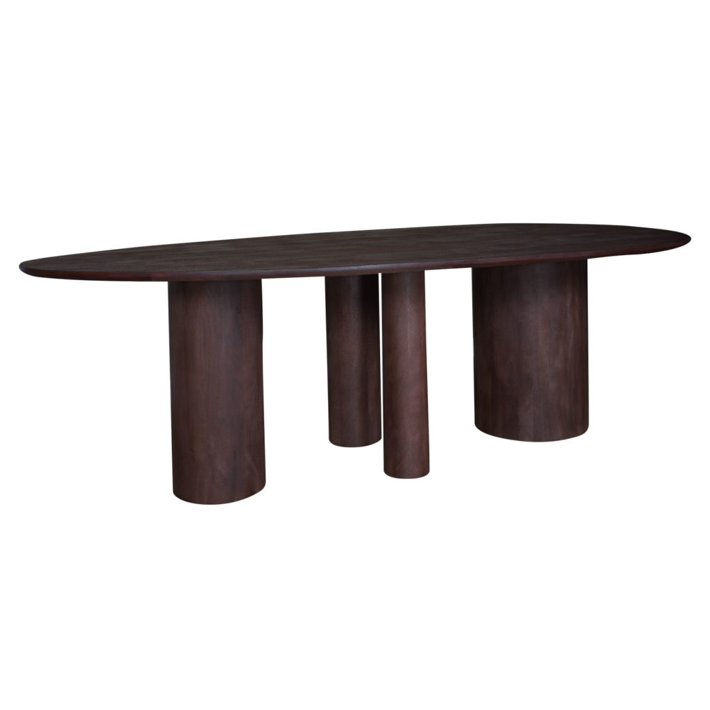 Eettafel Amir 240 x 120 cm - Espresso Mangohout - Afbeelding 2