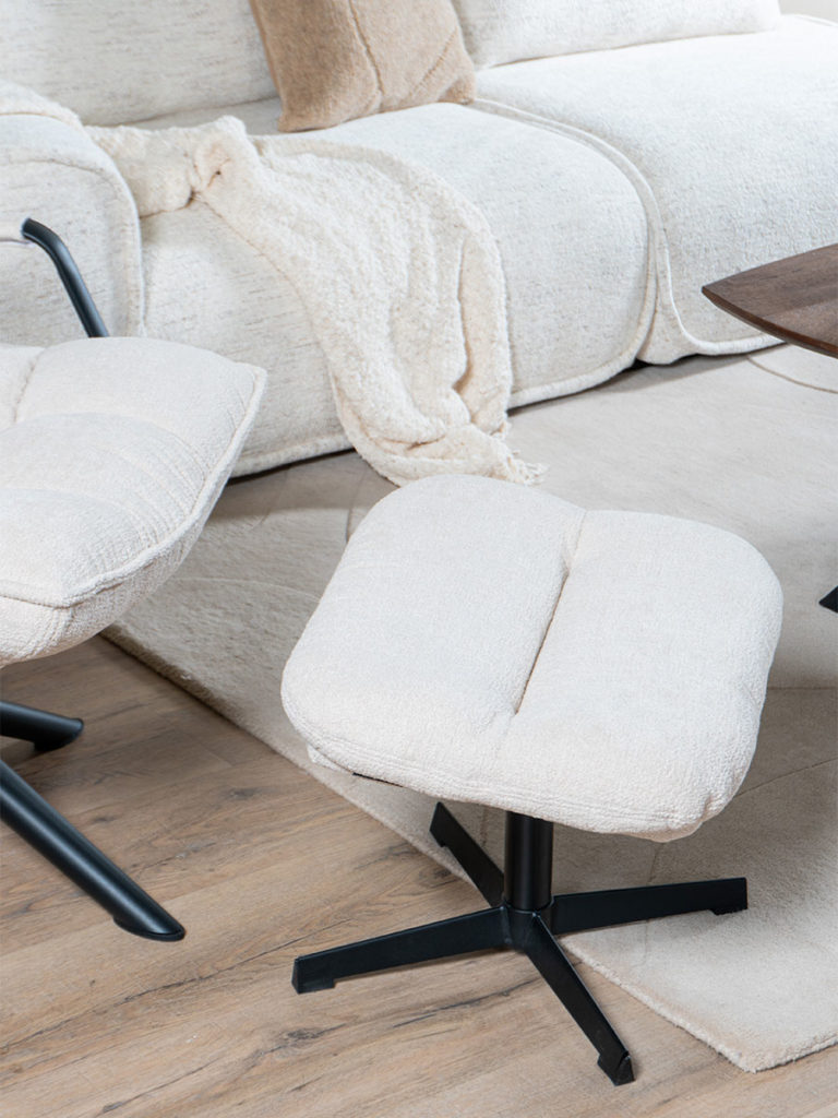 Hocker Dorus Bouclé - Naturel - Afbeelding 4