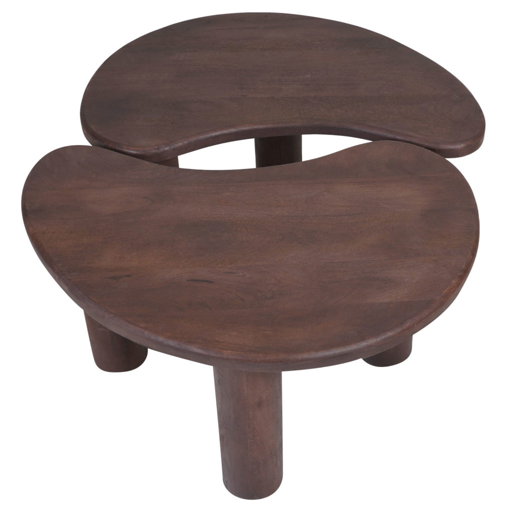 Salontafel Lina - Espresso Mangohout - Set van 2 - Afbeelding 2