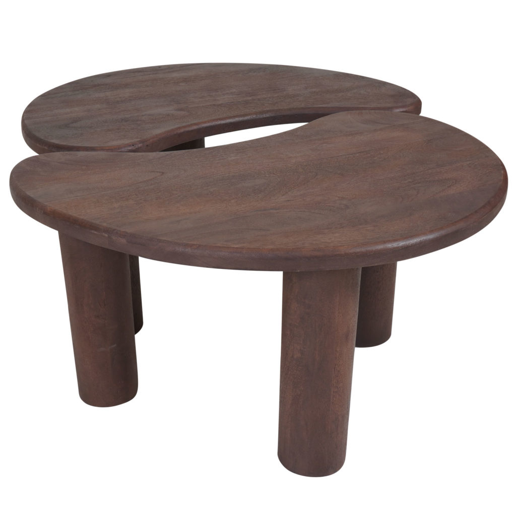 Salontafel Lina - Espresso Mangohout - Set van 2 - Afbeelding 3