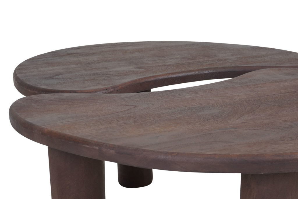 Salontafel Lina - Espresso Mangohout - Set van 2 - Afbeelding 4