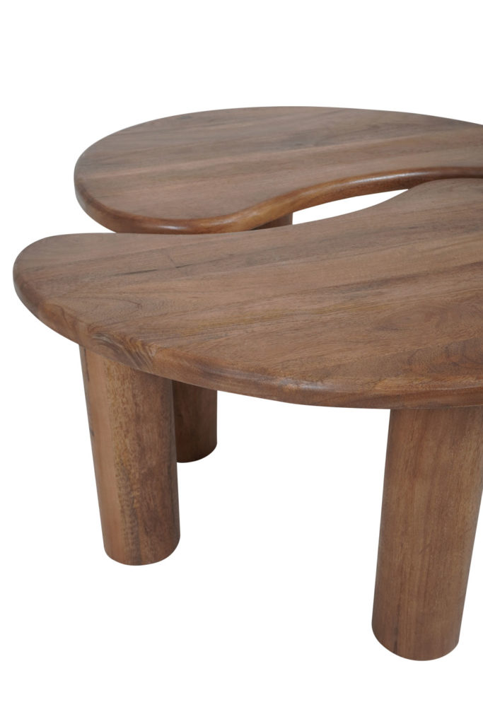 Salontafel Lina - Mangohout - Set van 2 - Afbeelding 3