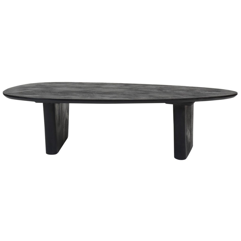 Salontafel Rudo 135 x 75 cm - Zwart Mangohout - Afbeelding 2