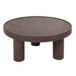 Salontafel Tias ø70 cm - Espresso Mangohout