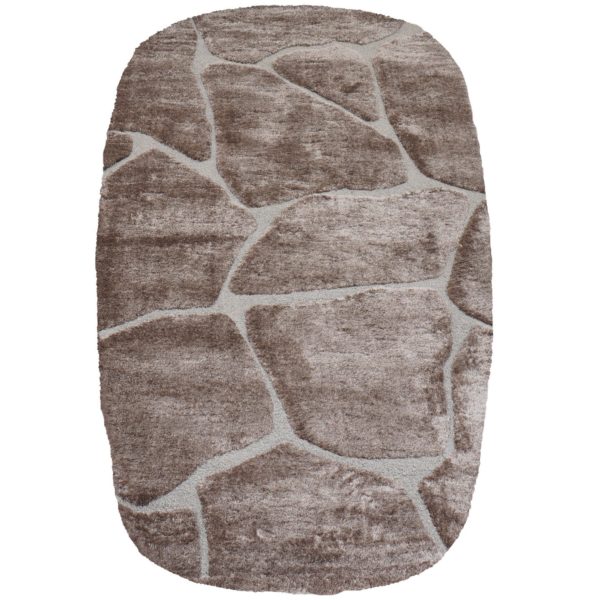 Vloerkleed Macy Bruin - Rounded Corners 160 x 230 cm
