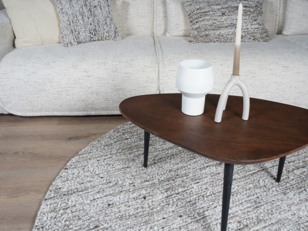 Vloerkleed Mica Beige Rond ø200 cm - Afbeelding 2