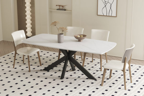 Tafel 'Apollo' 180 cm Deens Ovaal Steen Wit