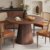 Tafel 'Tommy' 130 cm Rond Mango hout Bruin