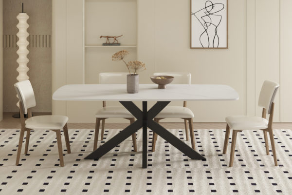 Tafel 'Apollo' 180 cm Deens Ovaal Steen Wit - Afbeelding 2