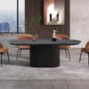 Uitschuifbare tafel 'Lagos' 180-220 cm Ovaal Decor Donkerbruin - Afbeelding 2