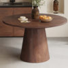 Tafel 'Tommy' 130 cm Rond Mango hout Bruin - Afbeelding 2