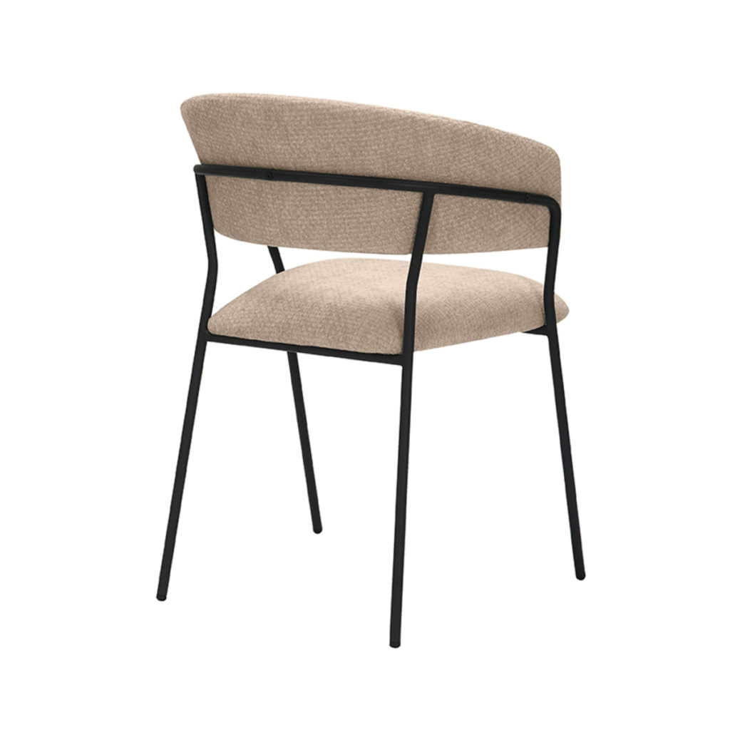 LABEL51 Eetkamerstoel Luuk - Clay - Elite - Black Frame - Afbeelding 4