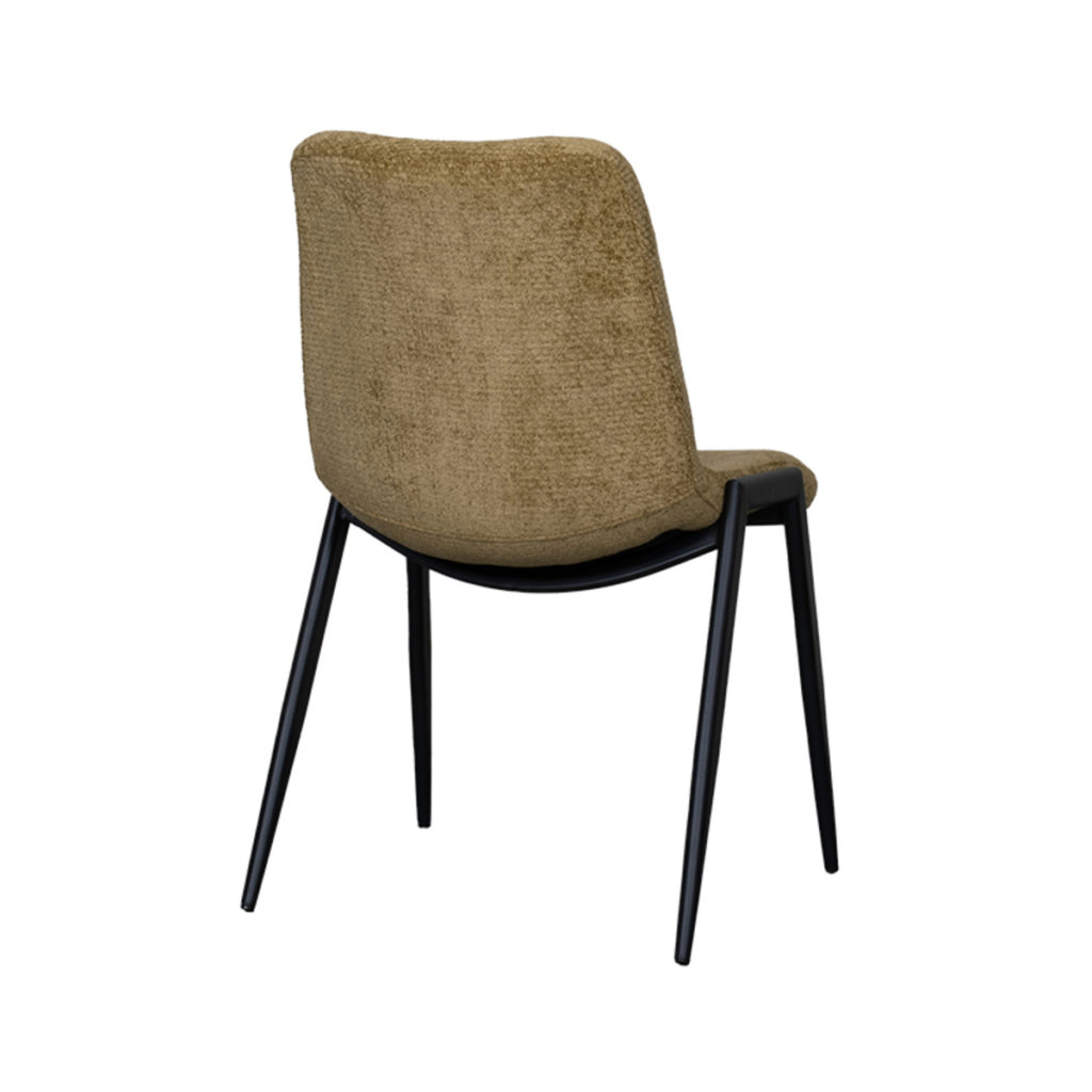 LABEL51 Eetkamerstoel Noor - Mustard - Elite - Black Frame - Afbeelding 4