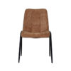 LABEL51 Eetkamerstoel Noor - Cognac - Elite - Black Frame - Afbeelding 3