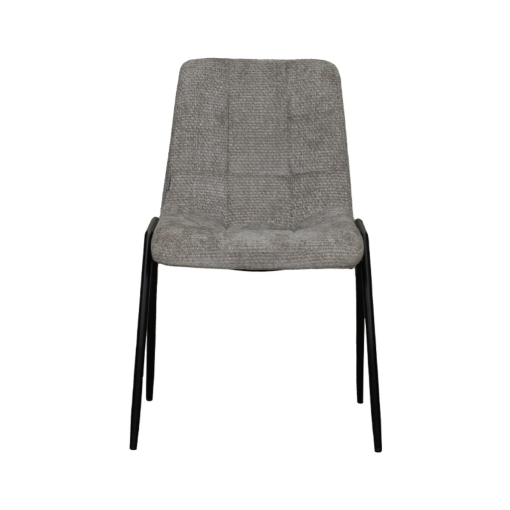 LABEL51 Eetkamerstoel Noor - Stone - Elite - Black Frame - Afbeelding 2