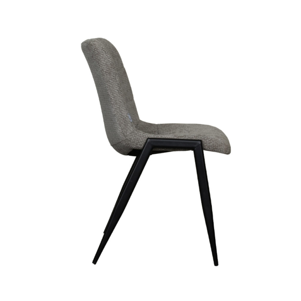 LABEL51 Eetkamerstoel Noor - Stone - Elite - Black Frame - Afbeelding 3