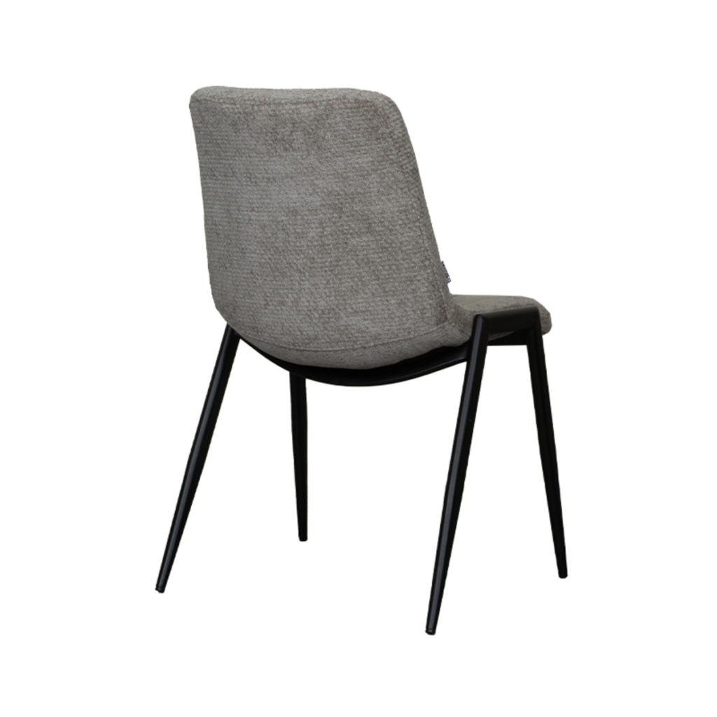 LABEL51 Eetkamerstoel Noor - Stone - Elite - Black Frame - Afbeelding 4