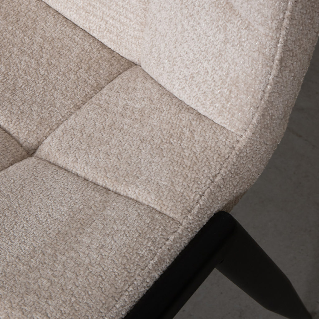 LABEL51 Eetkamerstoel Noor - Naturel - Elite - Black Frame - Afbeelding 5