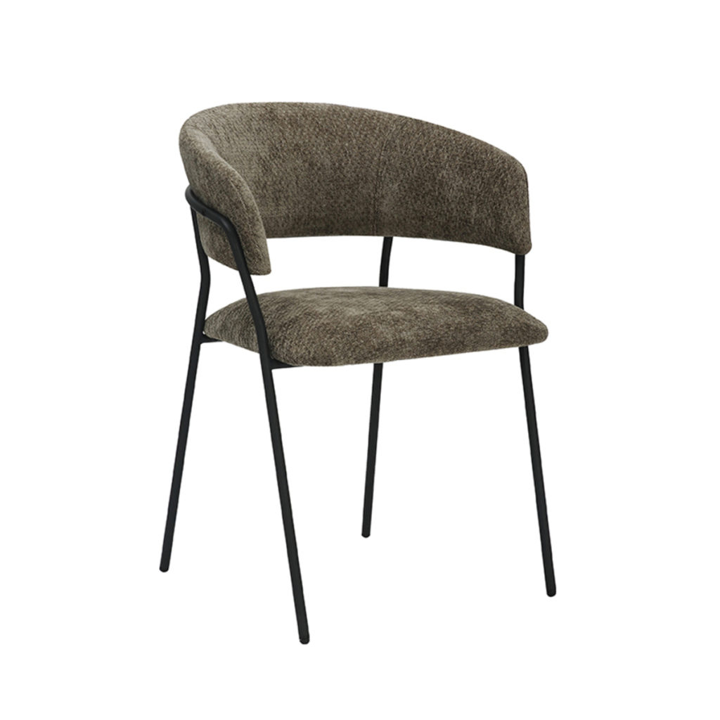 LABEL51 Eetkamerstoel Luuk - Hunter - Elite - Black Frame - Afbeelding 2