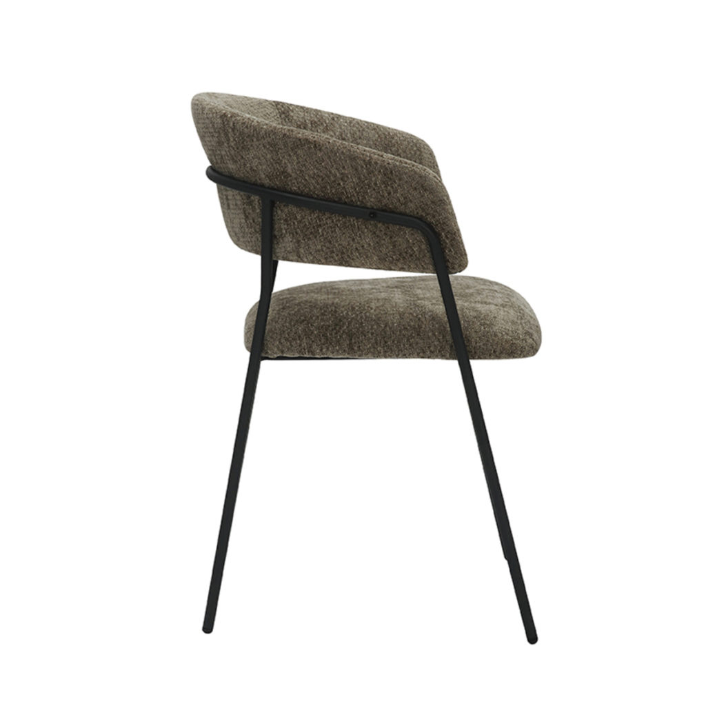 LABEL51 Eetkamerstoel Luuk - Hunter - Elite - Black Frame - Afbeelding 4