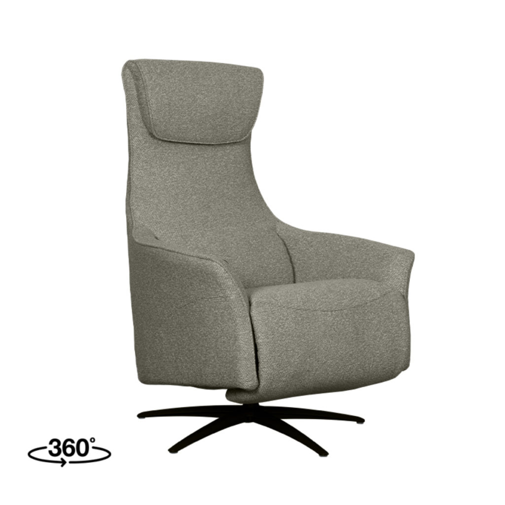 LABEL51 Fauteuil Lund - Truffel grijs - Boucle - One Size