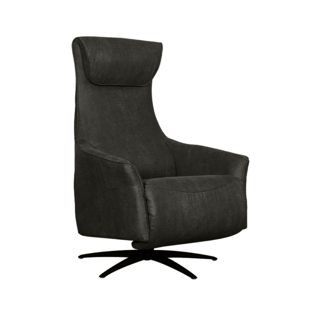 LABEL51 Fauteuil Lund - Antraciet - Micro Suede - One Size - Afbeelding 2