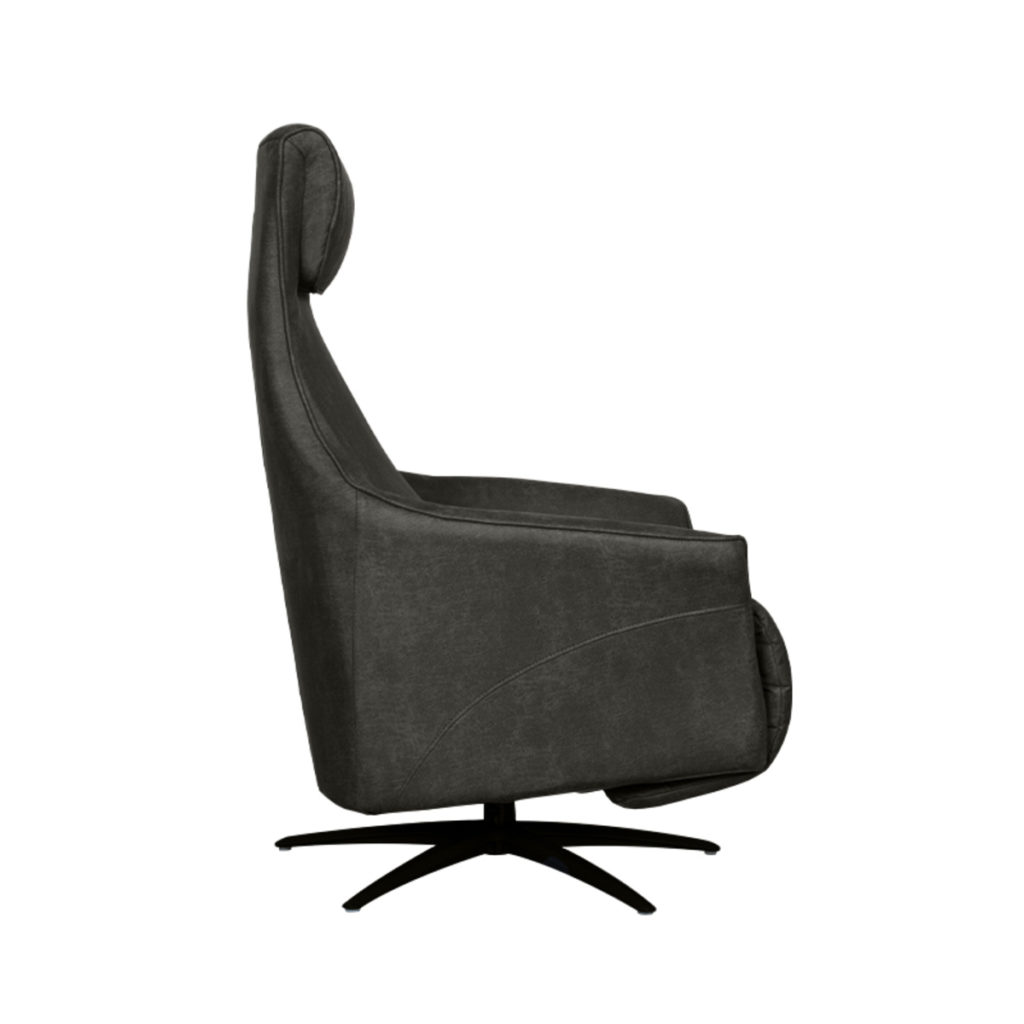 LABEL51 Fauteuil Lund - Antraciet - Micro Suede - One Size - Afbeelding 5