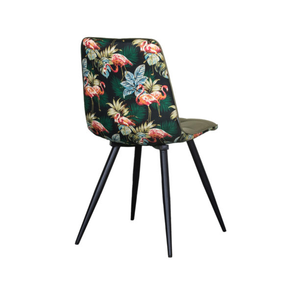 LABEL51 Eetkamerstoel Bistro - Multicolor - Fluweel - Black Frame - Afbeelding 5