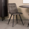 LABEL51 Eetkamerstoel Bistro - Taupe - Fluweel - Black Frame