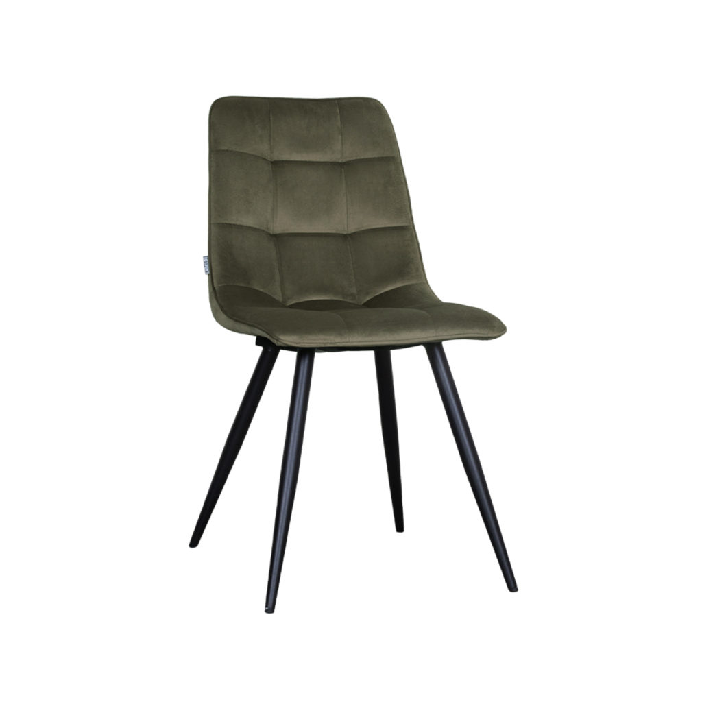 LABEL51 Eetkamerstoel Bistro - Hunter - Fluweel - Black Frame - Afbeelding 2
