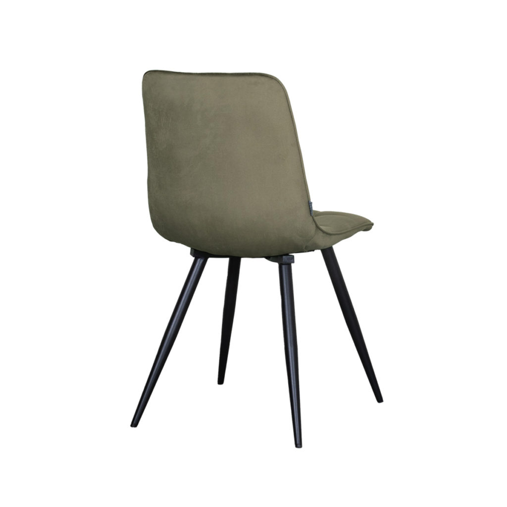 LABEL51 Eetkamerstoel Bistro - Hunter - Fluweel - Black Frame - Afbeelding 5