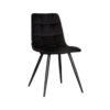 LABEL51 Eetkamerstoel Bistro - Zwart - Fluweel - Black Frame - Afbeelding 2