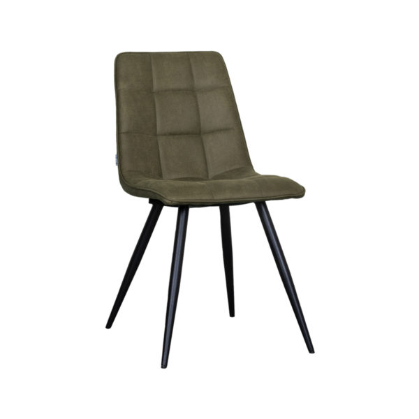LABEL51 Eetkamerstoel Bistro - Moss - Micro Suede - Black Frame - Afbeelding 2