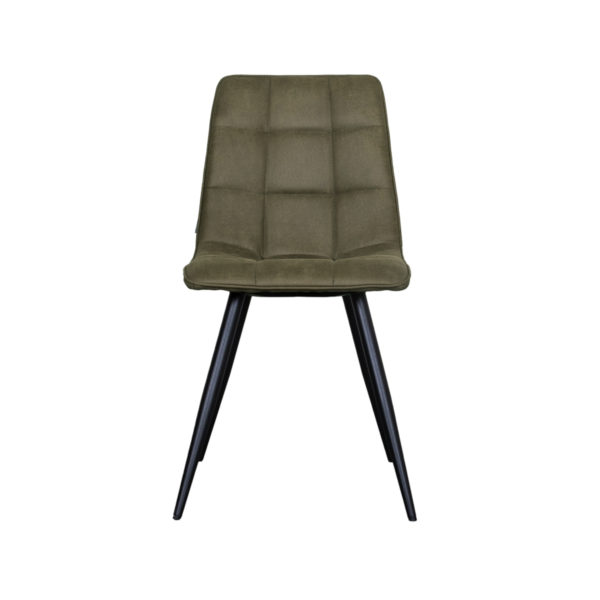 LABEL51 Eetkamerstoel Bistro - Moss - Micro Suede - Black Frame - Afbeelding 3