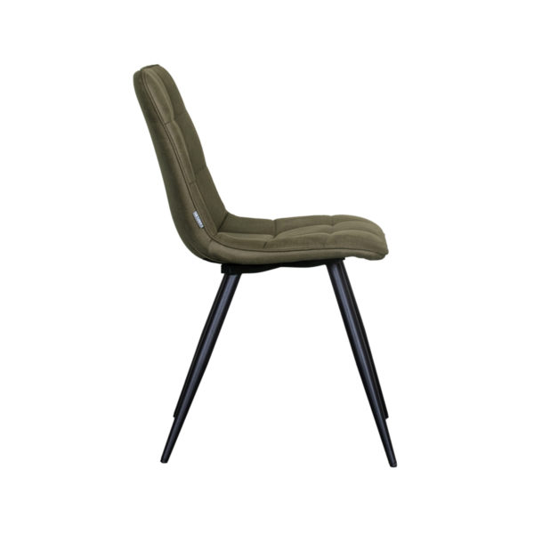 LABEL51 Eetkamerstoel Bistro - Moss - Micro Suede - Black Frame - Afbeelding 4