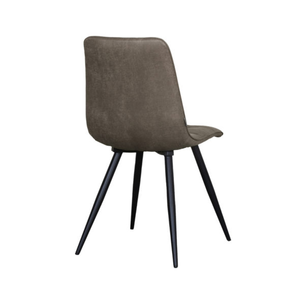 LABEL51 Eetkamerstoel Bistro - Taupe - Micro Suede - Black Frame - Afbeelding 5