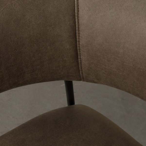 LABEL51 Eetkamerstoel Luuk - Moss - Micro Suede - Black Frame - Afbeelding 5
