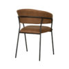 LABEL51 Eetkamerstoel Luuk - Cognac - Micro Suede - Black Frame - Afbeelding 4