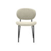LABEL51 Eetkamerstoel Senn - Naturel - Boucle - Black Frame - Afbeelding 2