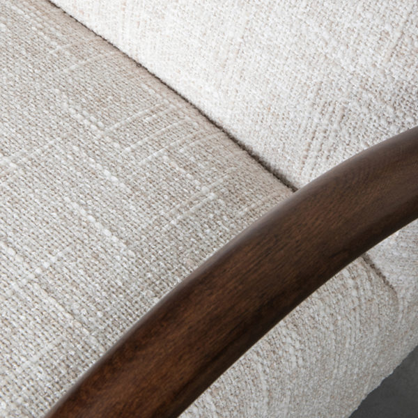 LABEL51 Fauteuil Viggo - Naturel - Boucle - Walnoot onderstel - Afbeelding 6
