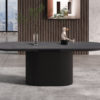 Uitschuifbare tafel 'Lagos' 180-220 cm Ovaal Decor Donkerbruin - Afbeelding 3